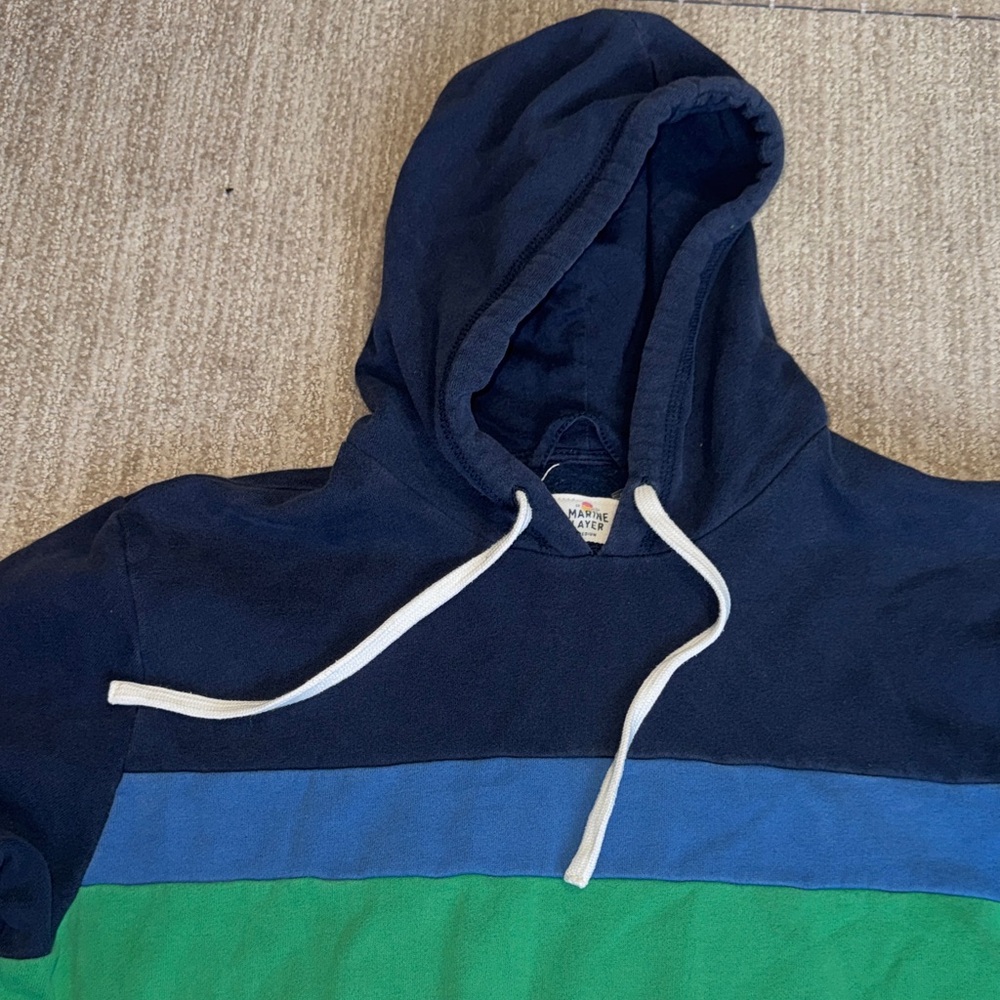 Marine Layer Men's Size M Colorblock Pullover Sweatshirt Jordan Hoodie - Picture 6 of 12